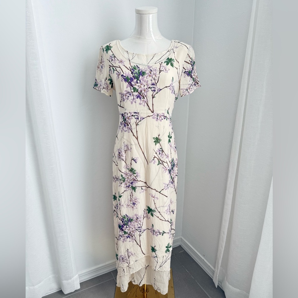Vintage Constance Studio Magnolia Prints floral multicolor dress Size US 8 EUC